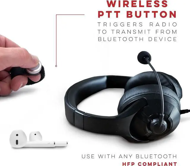 Alt view image 3 of 7 - BTECH BS-PTT Wireless PTT (Push-to-Talk) Device - Compatible with GMRS-PRO Radios and HFP Bluetooth Headsets for Effortless Wireless Communication