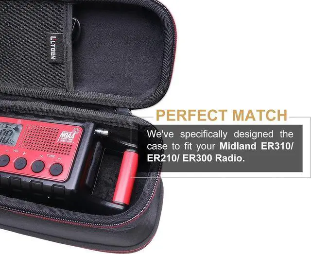 Alt view image 4 of 7 - LTGEM EVA Hard Case for Midland ER310/ ER210/ ER300 Emergency Crank Weather AM/FM Radio