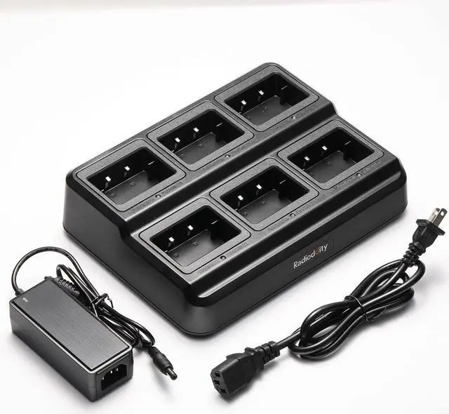 Alt view image 7 of 7 - Radioddity GM-30 GMRS Handheld Radio Six-Way Charger Multi-Unit Charger Station, Compatible for BL-13UV Battery, Use for TD-H5 P15UV UV-88 RT-85 GM-15 MU-5, 1 Set