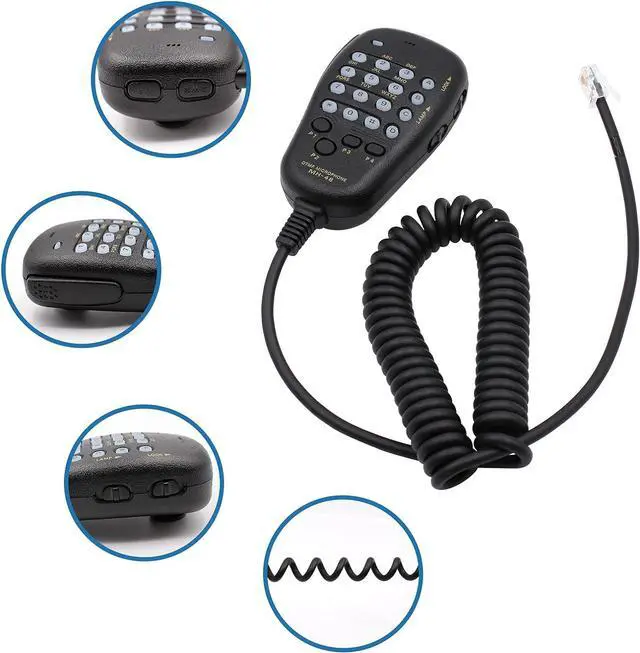 Alt view image 6 of 7 - Handheld Microphone Speaker MH-48A6J with Button for YAESU FT-2900R FT-8900R FT-7900R FT-1807 FT-7800R FT-1900R FT-1500M FT-8500M radios