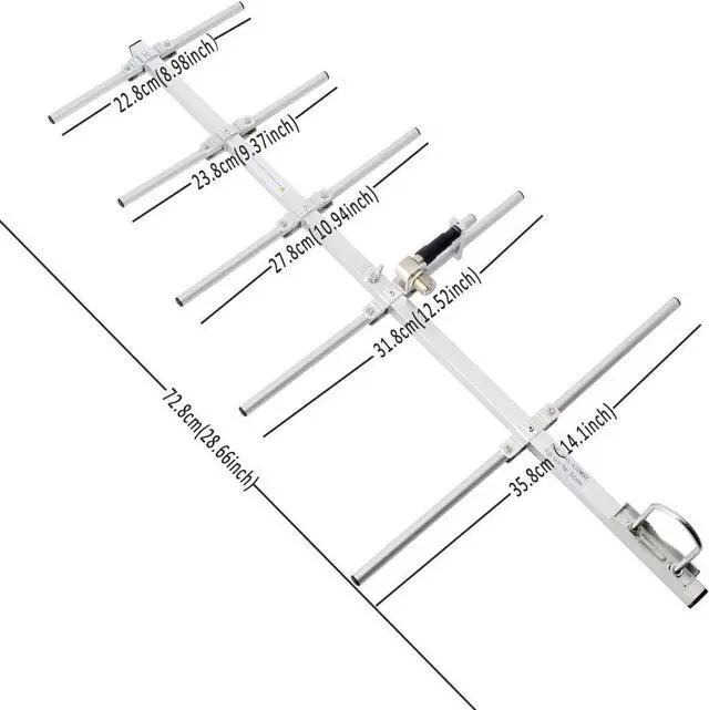 Alt view image 2 of 7 - HYS UHF Yagi Portable Installation Outdoor Antenna Base Stations 9dBi UHF 70cm/UHF 400-470 MHz 5 Elements Antennas for Motorolar Yaesu Kenwood HYT Vertex Icom UHF Mobile Radios/Repeater