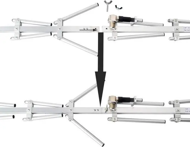 Alt view image 4 of 7 - HYS UHF Yagi Portable Installation Outdoor Antenna Base Stations 9dBi UHF 70cm/UHF 400-470 MHz 5 Elements Antennas for Motorolar Yaesu Kenwood HYT Vertex Icom UHF Mobile Radios/Repeater