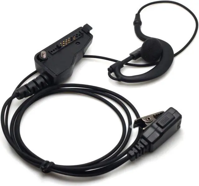Main image of Kymate G-Shape Ear Earpiece Headset with PTT Button & Mic for Kenwood Radio NX-200 TK-180 TK-380 TK-480 TK-2180 TK-3180 TKR-830 Multi-pin