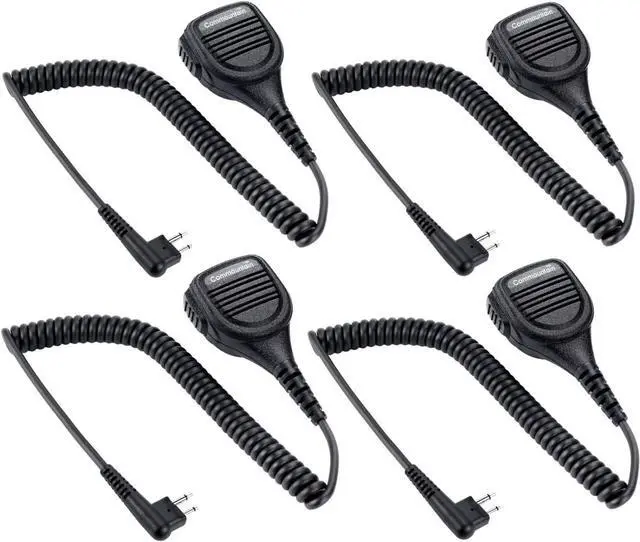 Main image of commountain Speaker Mic for Motorola Radios R2 BPR40D BPR40 CP100D CP200D CP200 CP185 CLS1410 CLS1110 DLR1060 RDU4100 RDU4160D RMU2040 RMU2080D CLS DTR RDU RMU,2 Pin Shoulder Microphone-4 Pack