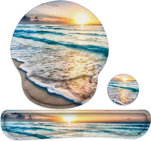 Main image of Keyboard Wrist Rest and Mouse Pad Wrist Support, Ergonomic Mouse Pads Memory Foam Mouse Pad for Gaming and Office, Pain Relief Mouse Pad and Wrist Support Set