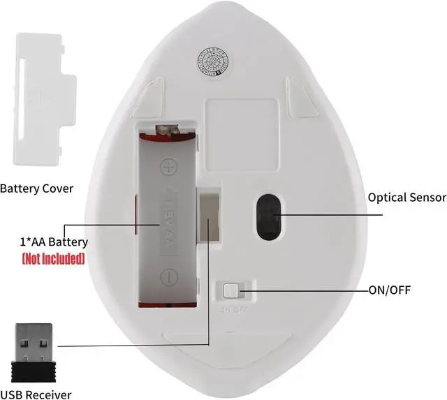 Alt view image 5 of 5 - elec Space 2.4G Wireless Mouse, Cute Animal Hamster Shape Silent Mouse with Gift 1 Random Color Cable Clip, 3 Buttons Cordless Mouse for PC Mac Laptop Notebook Computer-Pink