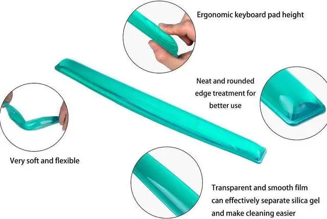 Alt view image 3 of 4 - Silicone Gel Keyboard Wrist Rest Set Plus Keyboard & Mouse Wrist Support Pad Office, Computer, Laptop, Mac - Durable, Comfortable and Pain Relief