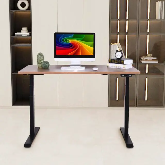 Alt view image 2 of 7 - Fromann 3 Tier Legs Dual Motor Electric Standing Desk Frame Height Adjustable Handset with USB A+ C Ports Heavy Duty 300lb Sit Stand up Desk Base for Home and Office (Black)