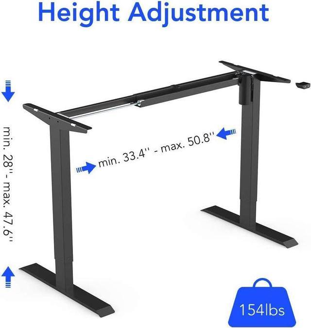 FLEXISPOT Electric Sit Stand Desk Frame Height Adjustable Desk Base Home  Office Standing Table Black Leg 