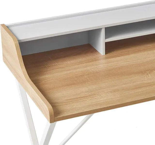 Alt view image 4 of 7 - Christopher Knight Home Aalto Computer Desk, Oak / White Melamine