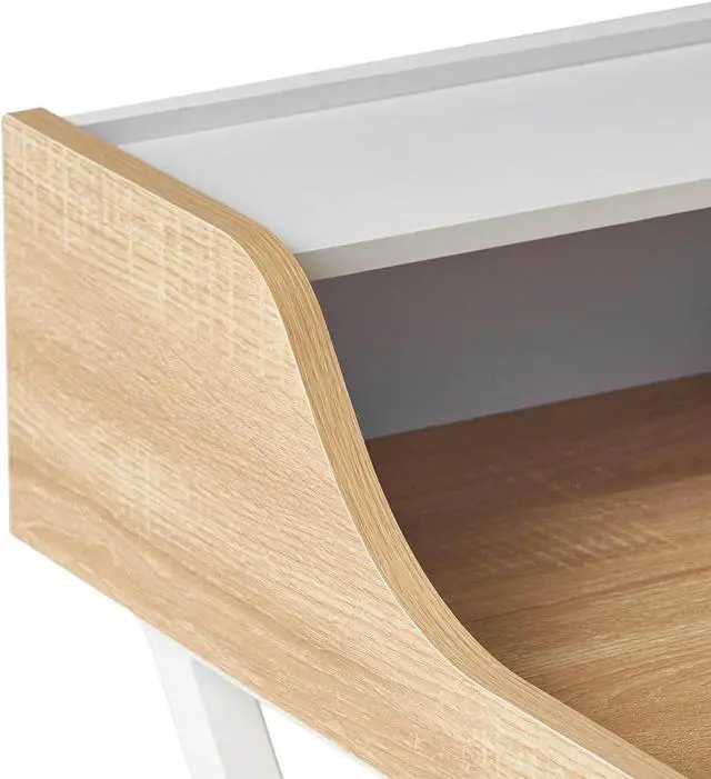 Alt view image 6 of 7 - Christopher Knight Home Aalto Computer Desk, Oak / White Melamine