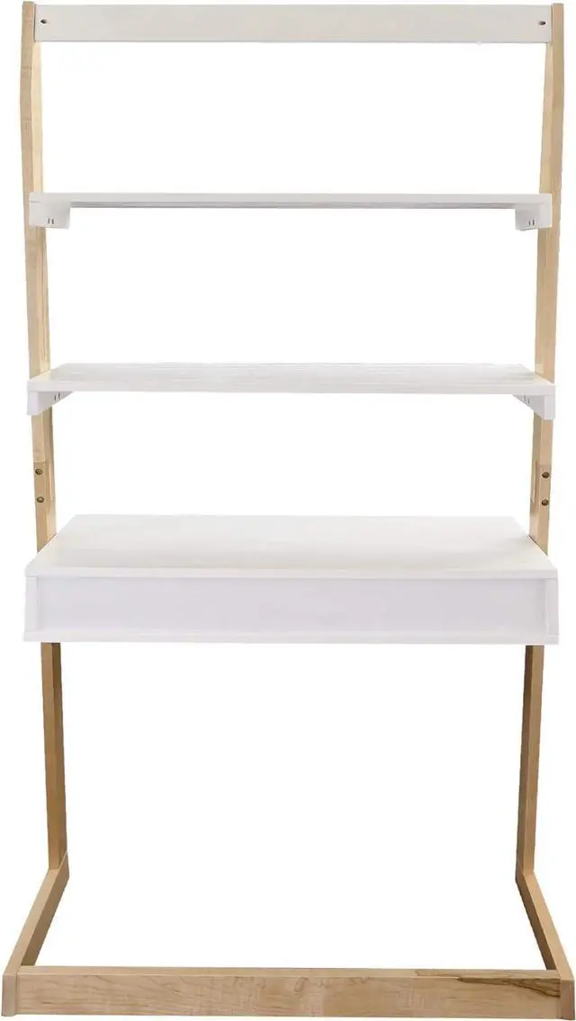 Alt view image 5 of 7 - American Trails Freestanding Ladder Desk With Drawer, Natural Maple/White