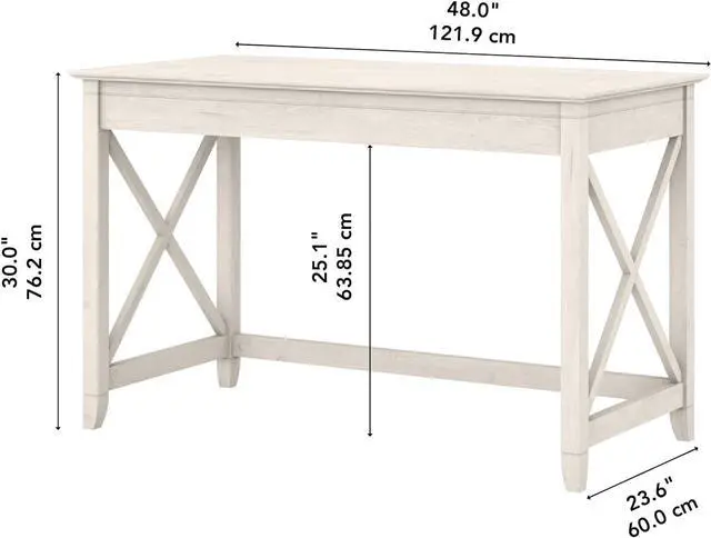 Alt view image 3 of 7 - Bush Furniture Key West 48W Writing Desk in Linen White Oak