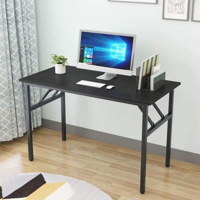Main image of Computer Desk,47" Modern Simple Style Folding Tables,Home Office Writing Desk, Space Saving Foldable Table, No Install Needed