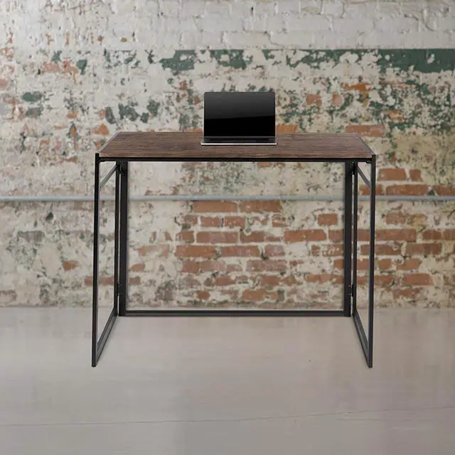 Alt view image 2 of 7 - Flash Furniture Walker Rustic Home Office Folding Computer Desk - 40"