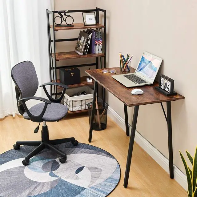 Alt view image 7 of 7 - Coavas Computer Desk 40 Small Student School Writing Desk, Easy Assembly Study Writing Table Home Office Desk Modern Simple Style PC Desk for Small Space, Study Kids Black Desk, Metal Frame