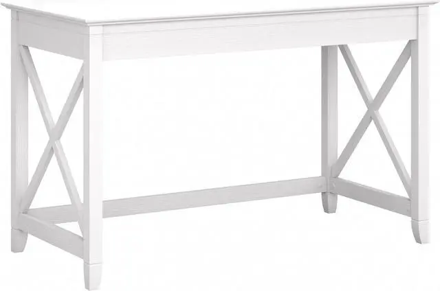 Main image of Bush Furniture Key West Collection Writing Desk Writing Table for Home Office in Pure White Oak 48W Small Modern Farmhouse Desk