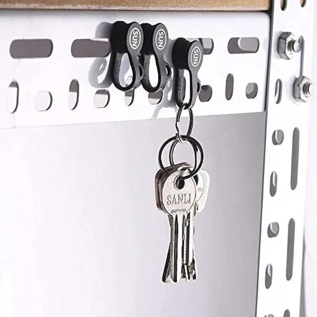 Alt view image 3 of 7 - SUNFICON 10 Pack Magnetic Cable Clips Cable Organizers Earbuds Cords Clips Bookmark Whiteboard Noticeboard Fridge Magnets USB Cable Managers Keepers Ties Straps for Home Kitchen,Office,School, Black