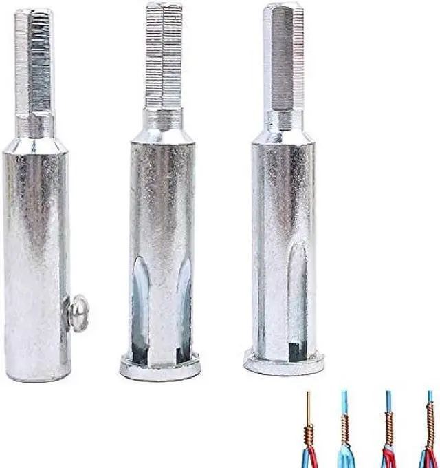 Main image of 3 Pcs Wire Stripping and Twisting Tool, 3-Way 5-Way Electrical Drill Wire Stripper Cable Nut Twister Precision Wire Cutter Tool Quick Connector Wire Terminals Power Tools (2.5&4 Square Universal)