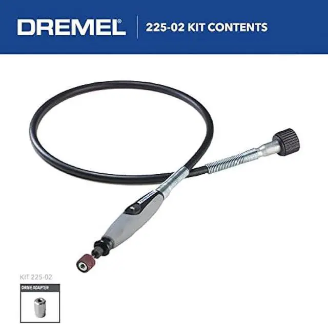 Alt view image 2 of 6 - Dremel Flex Shaft Rotary Tool Attachment with Comfort Grip and 36 Long Cable - Engraver, Polisher, and Mini Sander- Ideal for Detail Metal Engraving, Wood Carving, and Jewelry Polishing ,225-02, Grey