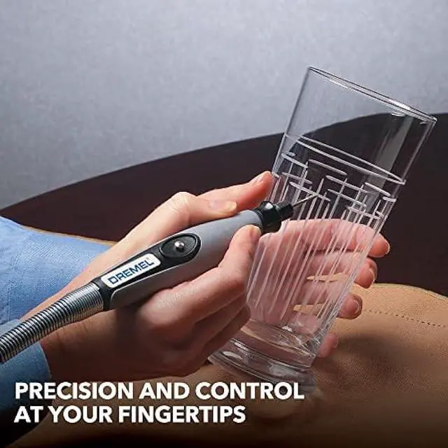 Alt view image 5 of 6 - Dremel Flex Shaft Rotary Tool Attachment with Comfort Grip and 36 Long Cable - Engraver, Polisher, and Mini Sander- Ideal for Detail Metal Engraving, Wood Carving, and Jewelry Polishing ,225-02, Grey