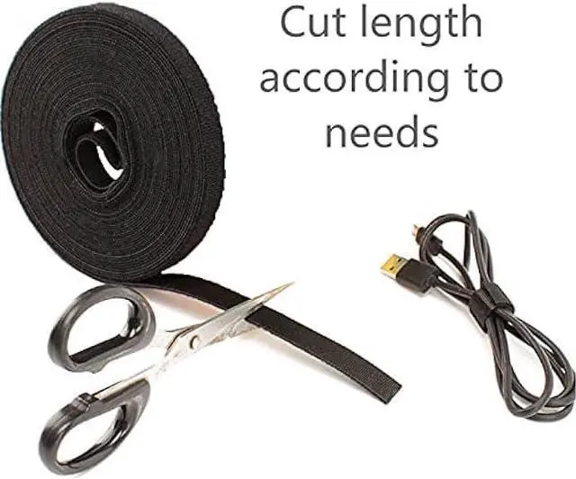 Alt view image 7 of 7 - 164ft x 1/2inch Hook Loop Cable Ties - BSELEYY Fastening Reusable Straps Double-Sided Self Gripping Fastener Cable Management Tape for Home,Office, Wire Bundling (82ft x 2 Rolls)