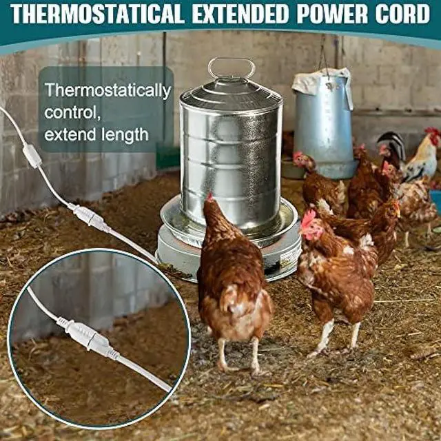 Alt view image 5 of 7 - Thermostat Extension Cord On at 32 F/ 50 F, Thermostatically Controlled Self Regulating Extension Power Cable Compatible with Thermal Outlet Plug for Cold Weather Pond De icers