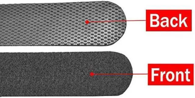 Alt view image 3 of 5 - Superun 50 Pcs Black 10 Inch Fastening Cable Ties Reusable Cord Organizer, Adjustable Hook and Loop Wire Wrap Cable Management