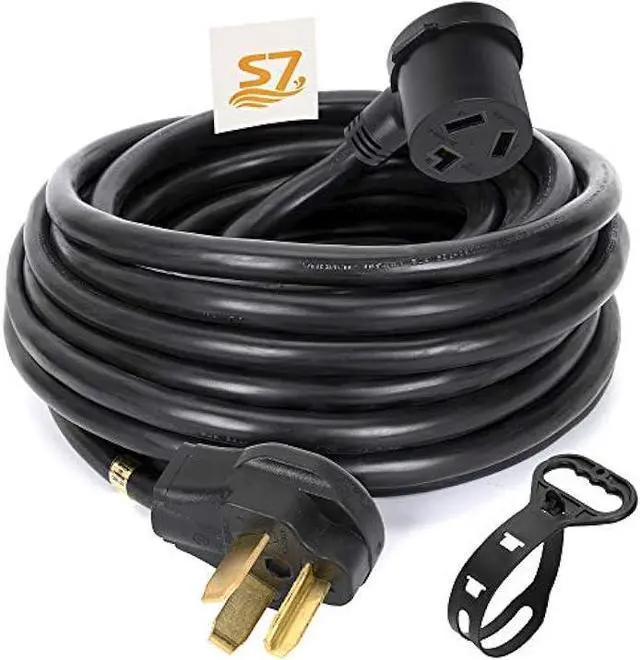 Main image of 30 Amp Dryer Extension Cord, 25FT 10-30P to 10-30R, 7500W Heavy Duty 3 Prong Power Cord Compatible with Electric Dryers, EV Chargers, and Power Equipment