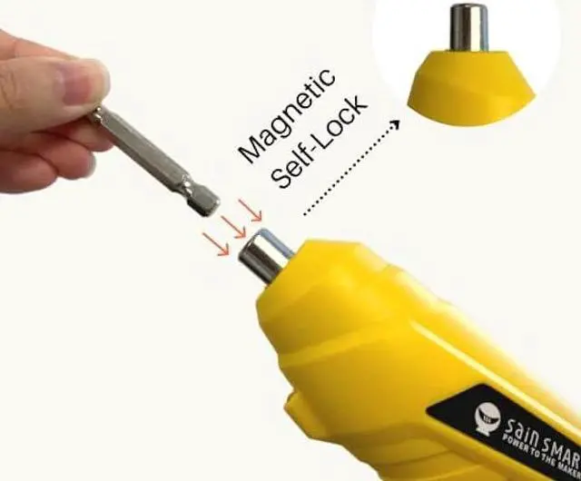 Alt view image 2 of 5 - SainSmart Cordless Electric Screwdriver with Rechargeable 3.6v Lithium Battery and 1/4 Hex Chuck, Includes 45pcs Bits, 1 Extension Rod and 1 USB Cable