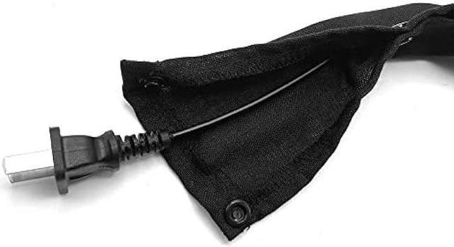 Alt view image 4 of 5 - ECUDIS 2 Packs Chandelier Chain Cover Cord Cover 6 Feet, Great for Lamps, Light Fixtures, and Desks, Cable Management, Black