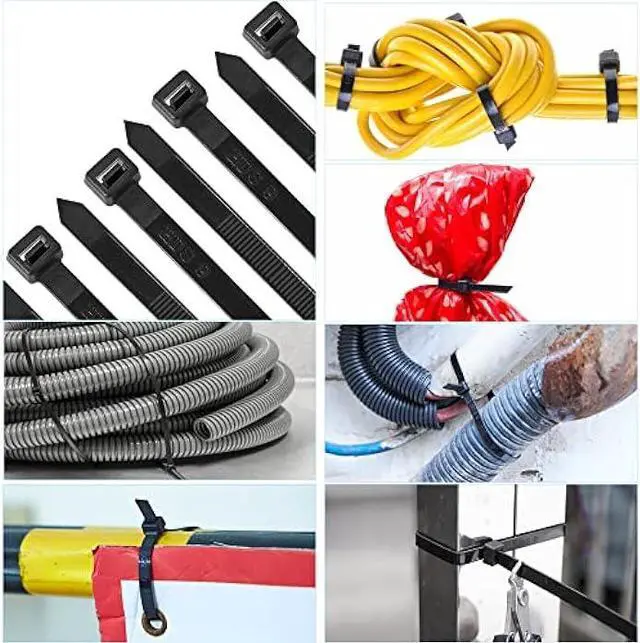 Alt view image 6 of 7 - Honyear 24 Inch Cable Zip Ties Heavy Duty (with Wire Cable Cutters), Strong Large Black Zip Ties with 175 Pounds Tensile Strength, 50 Pack, Long Durable Nylon Black tie Wraps, Outdoor UV Resistant