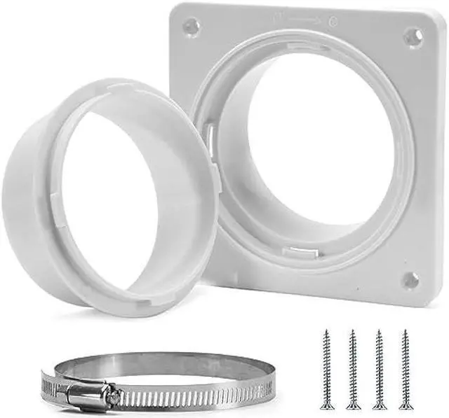 Main image of VIWINVELA Dryer Vent Wall Plate Quick Connector Snap to Vent Dryer Dock Connector Kit Fits 4 Inch Hose (Dryer Vent Connector)