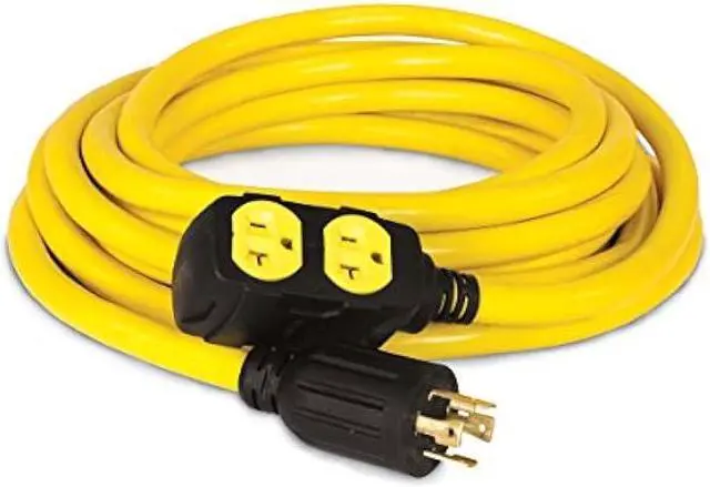 Main image of Champion 25-Foot 30-Amp 125/250-Volt Duplex-Style Generator Extension Cord (L14-30P to four 5-20R)