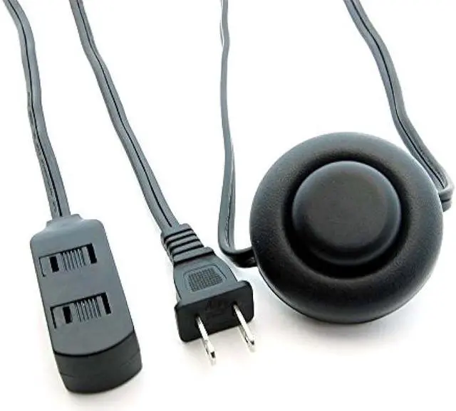 Alt view image 2 of 6 - Beszin 9Ft. 3-Outlet 2 Prong Extension Cord with Foot Switch Power Tab