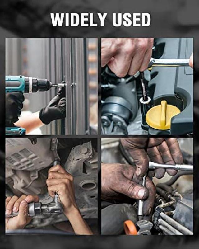 Alt view image 6 of 6 - Impact Socket Adapter Set Impact Driver Socket Extension Set 1/4 3/8 1/2 Drive Socket Adapter for Drill Hex Shank Socket Driver set Turn Impact Drill Into High Torque Impact Wrench (6Pcs, 3 & 6)