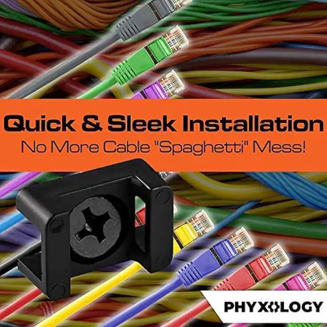 Alt view image 6 of 6 - Pro-Grade, Slim, 1x .6 Cable Tie Mounts With Screws 100 Pack. High Strength, Black Zip Tie Bases For Wire Management. Permanently Anchor To Wall, Desk or Baseboard. Run Cords at Your Home or Office