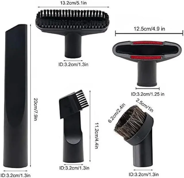 Alt view image 2 of 7 - GEBDSM Vacuum Attachments, 1 1/4 Vacuum Cleaning Tools Kit for Shop Vac Accessories with 32mm/ 1.25 Extension Wands and Hose Adapter, 8 Pack
