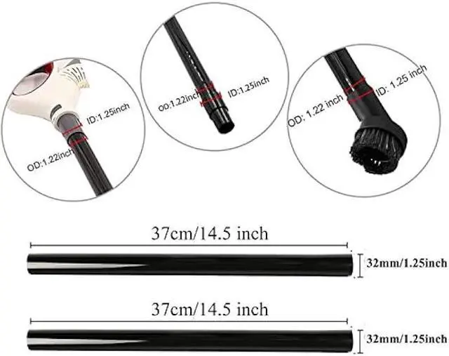 Alt view image 3 of 7 - GEBDSM Vacuum Attachments, 1 1/4 Vacuum Cleaning Tools Kit for Shop Vac Accessories with 32mm/ 1.25 Extension Wands and Hose Adapter, 8 Pack