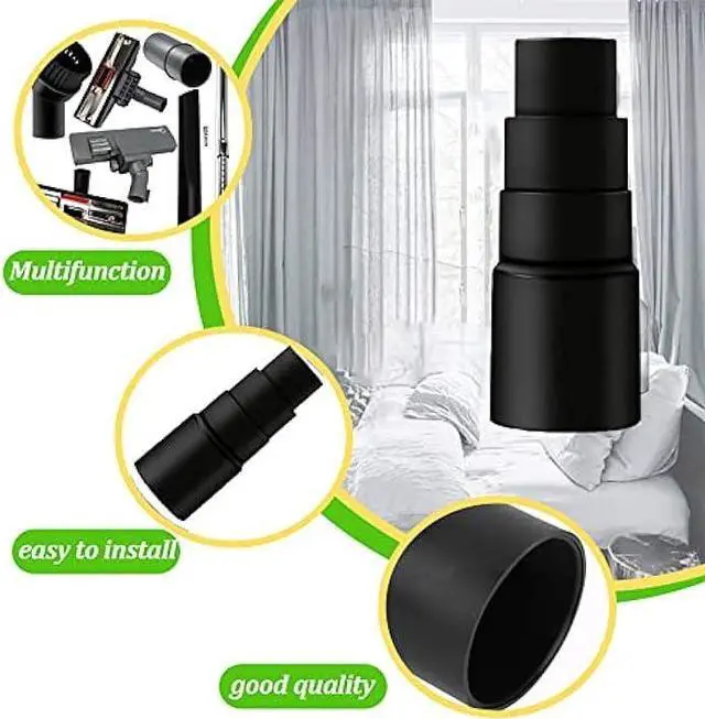 Alt view image 7 of 7 - GEBDSM Vacuum Attachments, 1 1/4 Vacuum Cleaning Tools Kit for Shop Vac Accessories with 32mm/ 1.25 Extension Wands and Hose Adapter, 8 Pack