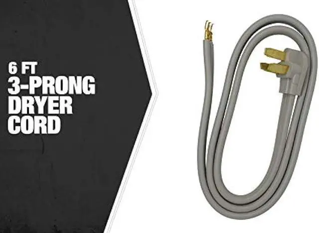 Alt view image 2 of 5 - Woods 90168809 50-Amp 3-Wire Range Power Cord; 6-Foot; 6'; Yellow