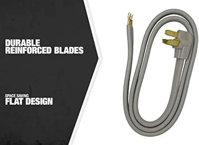 Alt view image 4 of 5 - Woods 90168809 50-Amp 3-Wire Range Power Cord; 6-Foot; 6'; Yellow