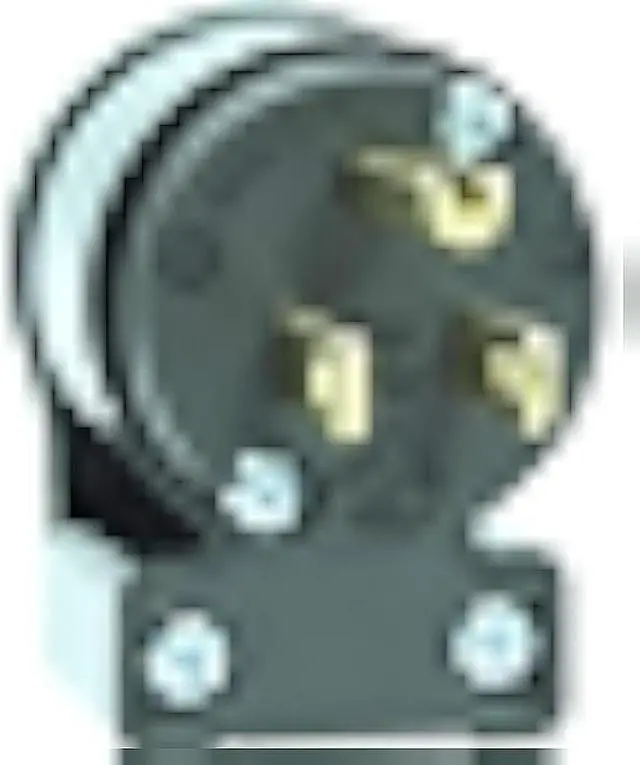 Main image of Journeyman-Pro 515AN 15 Amp 120-125 Volt, NEMA 5-15P, 2Pole 3Wire, Straight Blade, 90 Degree Right Angle Male Plug Replacement Cord Connector Outlet, Commercial Grade PVC (Black 1-Pack)