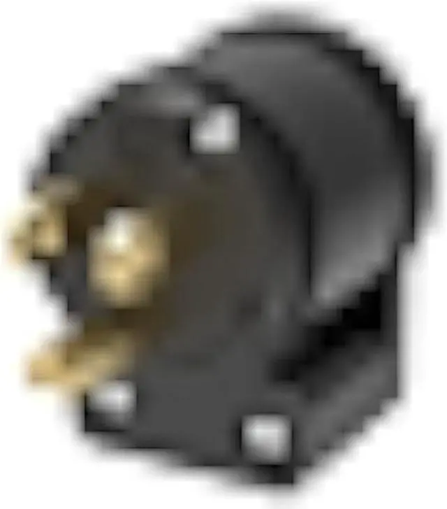 Alt view image 3 of 6 - Journeyman-Pro 515AN 15 Amp 120-125 Volt, NEMA 5-15P, 2Pole 3Wire, Straight Blade, 90 Degree Right Angle Male Plug Replacement Cord Connector Outlet, Commercial Grade PVC (Black 1-Pack)
