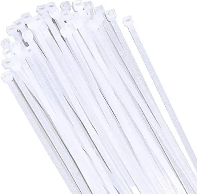 Alt view image 6 of 7 - White Zip Ties 12 Inch Heavy Duty Clear 1000 Pack Tensile Strength 50 lbs UV Resistant Industrial Cable Ties Self Locking Zipties Wire Ties Wrap Indoor Outdoor Use for Fence Garage Camping, Zcpotizi