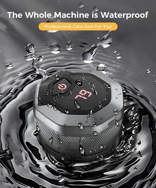 Alt view image 4 of 7 - Head Shavers for Bald Men - Newly Designed Magnetic 6D Electric Razor, IPX8 Waterproof Dry/Wet, 10000 RPM High Speed Motor for Fast Shaving, USB-C Cable and Storage Bag for Home & Travel