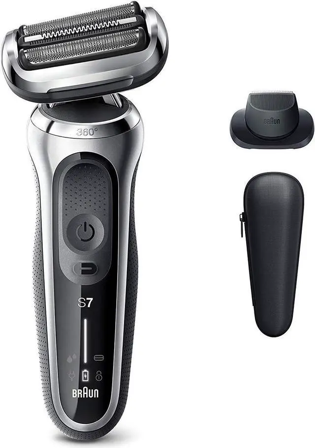 Main image of Braun Series 7 7020s Flex Electric Razor for Men with Precision Trimmer, Wet & Dry, Rechargeable, Cordless Foil Shaver, Silver