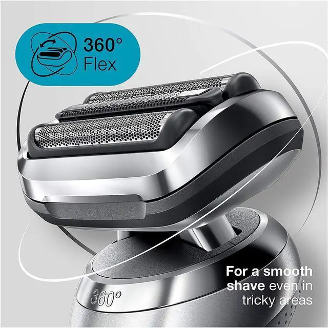 Alt view image 2 of 7 - Braun Series 7 7020s Flex Electric Razor for Men with Precision Trimmer, Wet & Dry, Rechargeable, Cordless Foil Shaver, Silver