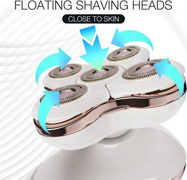 Alt view image 2 of 6 - Electric Razors, Best Shaver, Rechargeable Trimmer with Detachable Head for Women's Legs, Bikini, Face, Lips Hairs, Cordless Wet Dry Facial Hair Removal for Women