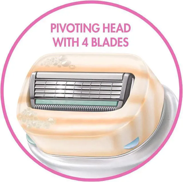 Alt view image 5 of 5 - INTUITION Schick Razors for Women Variety Pack with 1 Razor Handle & 4 Intuition Razor Blades Refill | Shaving Kit Women, Girls Shaving Kit Beginners, Razor Gift Set for Women, Razor Starter Kit